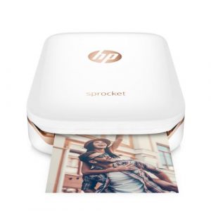 Imprimante photo HP Sprocket Blanche Blooom trousses de toilette de voyage et soins d'hygiène